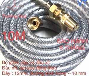Bộ rửa xe tưới cây gia đình tiện dụng dài 10 m (ống gân lưới) - Bảo hành 6 tháng