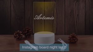 Clear Acrylic Dry Erase Board with Light up Stand Clear White Board Erasable Note Memo Gift Drawing Daily Moment LED Note Board LED Warm Light for Home School Work