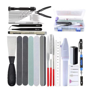 42 in 1 Model Building Tool Set Combo Accessories Kit Cut Tweezers Plier for Gundam Military Hobby DIY Grinding Polishing Drill