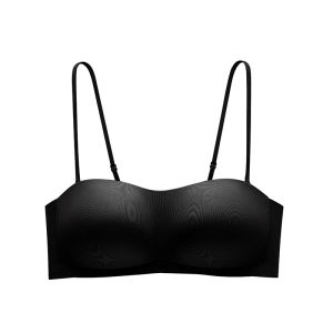 Sleek Wireless Strapless Bra Anti-Slip Lightweight Womens Underwear Invisible Seamless Comfortable Chest Briefs for Young Ladies
