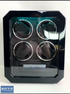 Tủ Hộp ACBOW Xoay Đồng Hồ Cơ 4 Ngăn Có Khóa Vân Tay Điều Khiển Remote + Cảm Ứng - Hộp Xoay Đồng Hồ Chính Hãng - W04FR