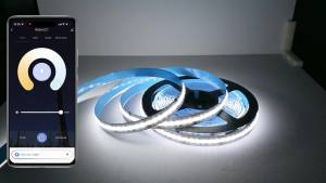 10M 20M Tuya WiFi COB RGB+CCT LED Strip 24V Dimmable Dotless Room Light Decor Tape Band RF Touch Remote f Alexa Google Assistant