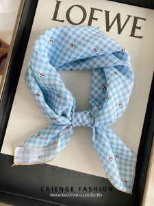 CAIENGE | French Countryside Style Spring Summer Multifunctional Silk Scarf