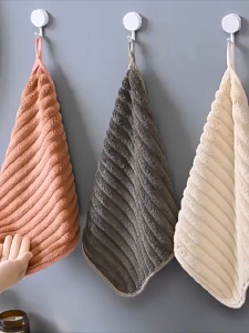 【✅SG Stock】Hand Towel Soft Coral Fleece Hand Towel Comfy Absorbent Quick Drying 30*30cm handkerchief