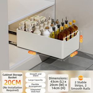 XUNHUAI | Stainless Steel Pull-out Cabinet Storage Rack
