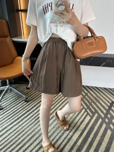 Linen Casual Loose High-Waist A-Line Wide Leg Shorts