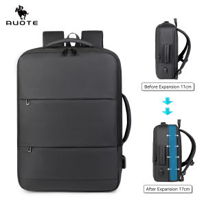 AUOTE กระเป๋าเป้สะพายหลังของผู้ชายแฟชั่นสำหรับทุกเพศกระเป๋าโน้ตบุ๊คสะพายหลังขยายได้กระเป๋าถือขนาดใหญ่กระเป๋าเดินทางสะพายหลังผู้ชายผู้หญิง15.6นิ้วกระเป๋าเป้สะพายหลังใส่แล็ปท็อปอเนกประสงค์กันขโมย
