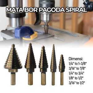 MATA BOR PAGODA BAJA BESI KAYU BETON TUNER KACA MINI 1 SET TIPE 2 5 PCS