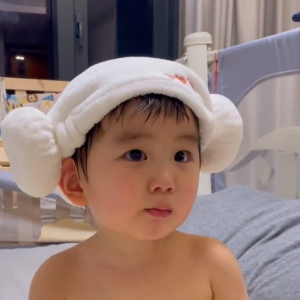 Super Absorbent Kids Hair Drying Cap Sheep Horn Style Cute Baby Bath Hat Headscarf for Girls Quick Dry Shampoo Cap