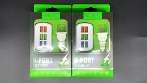 Mới Ổ Cắm Sạc Dài 6USB Thích Hợp Cho Apple Và Android Mobile Đa Cổng Sạc Khối Đầu