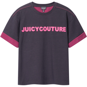Juicy Couture | Womens 3D Terry Embroidery Color Blocking Tee