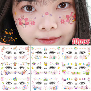 【Grilrigrin】10Sheets Colorful Shining Glitter Face Sticker Easter Tattoo Stickers For Women Stage Snowflake Festival Decals Fish Scale Makeup Tattoo Decorations