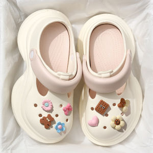 Womens Summer Outdoor Wear Hole Hole Shoes Arch Support Anti-Slip Thick Bottom Heel Sandals Comfortable Sensation EVA Material