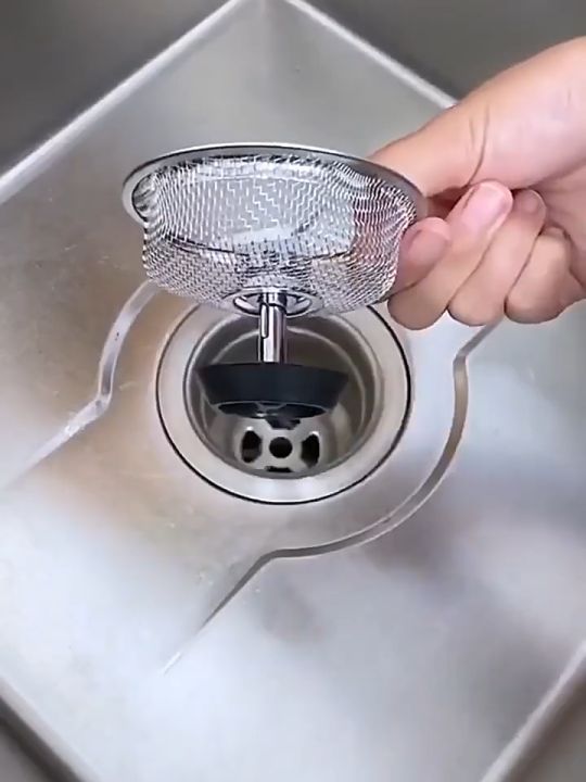 Stainless Steel Drain Filter – Anti-Clogging Hair Catcher & Basin Sink Plug With Odor Block