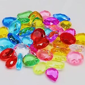 30Pcs Acrylic Crystal Diamond Gemstone Toys for Girls Colorful Treasure Chest Jewels Set Kids Birthday Gift Christmas Gift