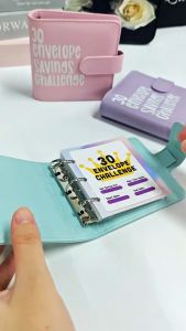 30 Days Savings Challenges Book Saving Money Binder Mini Saving Loose-leaf Notebook Cash Budget Organizer Save Money