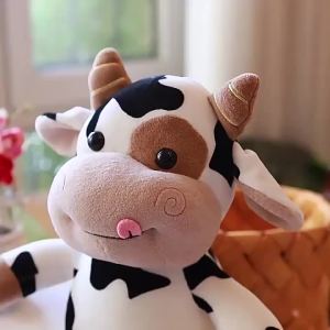 35Cm Kawaii Hình Hoạt Hình Động Vật Bò Sang Trọng Búp Bê Nhồi Bông Trẻ Em Quà Tặng Sinh Nhật Vải Mềm Bò Nhỏ Gối Trang Trí Phòng