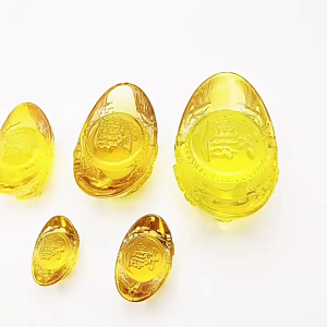 Đỉnh Vàng Phong Thủy May Mắn Thỏi Vàng Pha Lê Chạm Rồng Tinh Tế Tranh Châu