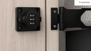 3-Digit Password Cabinet Lock Punch Free Zinc Alloy Combination Lock with Hasp Latch Lock Twist Knob Door lock Anti-theft for Home Security