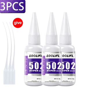 1-7Pcs 20G 502 Super Glue Professional Strong Fast Curing Instant Adhesive Hardware For Metal Cars Wood Craft Hobby BondingTool