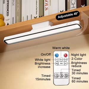 Magnetic LED Light Desk Lamp USB Charging Touch Sensor Wall Lamp Suitable for Dormitory Kitchen Three light colors
