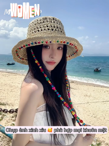 Mũ nón thời trang đi biển nữ vải giả cói đan mềm gấp gọn vành to dạo phố chụp ảnh xinh sang đẹp rẻ thanh lịch phối đồ phong cách mới