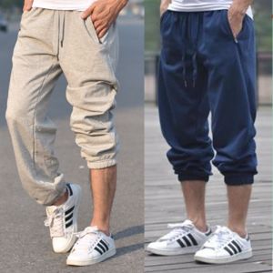 Mens Casual Straight Leg Fitness Sports Pants Thickened Loose Fit Spring Autumn Cotton Polyester Spandex Blend Comfortable