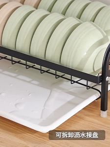 ชั้นวางจาน ที่คว่ำจาน พร้อมถาดรองน้ำหยด ชั้นวางเหล็ก แข็งแรง ไม่เป็นสนิม ชั้นเก็บถ้วยจาน