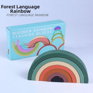 Educational Rainbow Stacking Blocks Brain Development