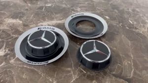 Logo chụp mâm ốp lazang bánh xe ô tô Maybach AMG DE6082-T6