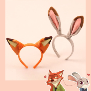 Disney | Disney  Zootopia Headband Judy Nick Cute Cartoon Fashion Wash Face Take Photos Headwear Soft Plush Hairband Girl Hair Accessorie