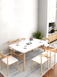 Nordic Solid Wood Table Dining Table 120/140CM Office Table Strengthened Load-Bearing Dining Table And Desk Solid Wood Table Home Stable Restaurant Table And Chair Set Strengthen furniture miscellaneous desk computer desk