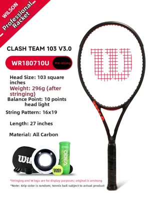 Wilson | CLASH Carbon Fiber Professional Tennis Racket