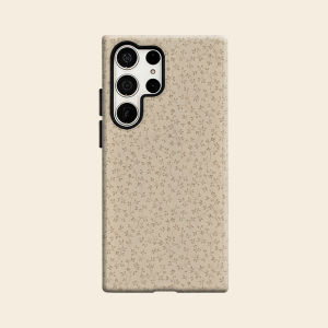 Beige Tiny Twig Floral Print Luxury Fashion Full Lens Protective Case for Samsung Galaxy S26 S25 S24 A56 A36 Plus Ultra
