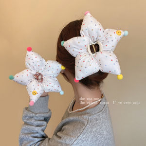 คลิปจับผมทรงกระดูกอสูรทรงห้าแฉกสีสันสดใส ทรงห้าแฉก คลิปจับผมแบบ 3 มิติ ดีไซน์เก๋ไก๋สำหรับสาวๆ