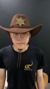 หมวกนายอำเภอ Sheriff ทรงคาวบอย American Style 05-X18