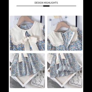 ชุดเด็กหญิง เดรสเด็กผู้หญิง มินิเดรสเจ้าหญิงสไตล์เกาหลี นิเดรส