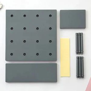 Punch Free Pegboard Display Stand Wall Organizer Storage Plate Living Room Kitchen Bedroom Wall Hanging Decoration Wall Shelf