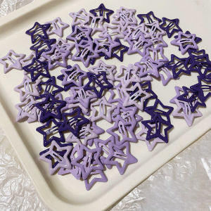 Tím Ngôi Sao Bên Bun Pin Barrette Cho Nữ Kẹp Tóc Nhiều Thanh Y-2k Ngôi Sao Năm Điểm Phụ Kiện Tóc Tươi Nướng Phong Cách Nhật Bản Và Hàn Quốc