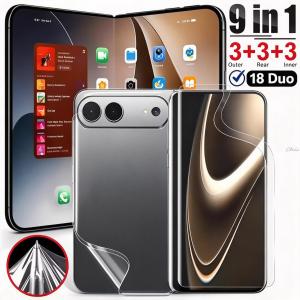 9 IN 1 For iPhone Duo Anti-Scratch HD Hydrogel Film For iPhone 18 Fold Ultra Soft Outer Inner Back Screen Protectors TPU Film