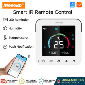 MeeGoo Tuya Wifi Smart Universal IR Remote Control Temperature and Humidity Sensor for Air Conditioner TV AC Works with Alexa Google Home