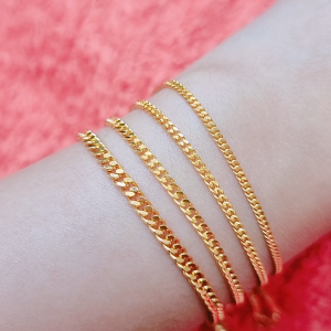 JIN JING RANTAI TANGAN MESIN EMAS 916 TULEN(PADU) 3.09G-8.86G