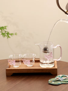 New 2025 Lazy Persons Glass Tea Strainer Pouring Tea Pot One-Piece Hot-Blooded Tea Cup Fair Cup Integrated Tea Brewing Device