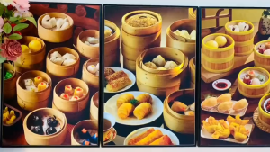 (HÌNH THẬT) Tranh treo tường Dimsum 1 trang trí decor quán ăn nhà hàng bindecor