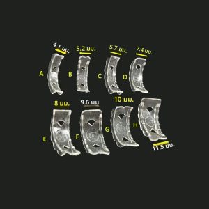 อัพเกรด 8 ชิ้นตัวปรับขนาดแหวนโปร่งใสขนาดแหวนด้านในสําหรับแหวนขนาดใหญ่แหวนที่มองไม่เห็นคงที่กระชับลดการปรับขนาด