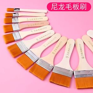 Wooden Handle Nylon Paint Brush Acrylic Oil Painting Brushes Art Crafts Painting Tool Watercolor Oil Painting Brush