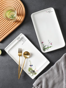 Mặt Bàn Trang Trí Bằng Gốm Phong Cách Trung Hoa Hình Chữ Nhật Họa Tiết Hoa Và Chim Thiết Thực Trong Không Khí Của Khách Sạn