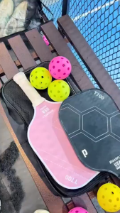 Pickleball Paddles Set 2 Paddles T700 USAPA Approved Lightweight Durable with 4 Balls Storage Bag