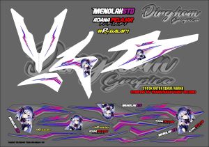 (cod) Sticker Striping variasi honda Vario 125 teckno old 2013-2014stiker Vario tranfaran