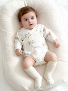 GURCOOC | Bodysuit Bé Sơ Sinh Không Tay Cotton Hình Tam Giác